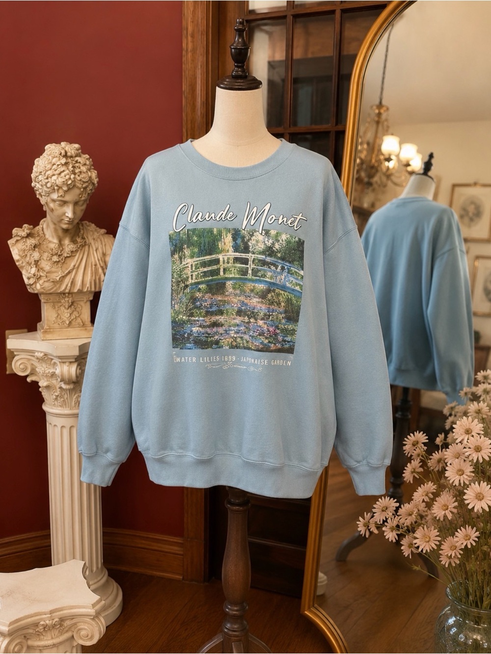 Rebellious One Light Blue Crewneck Sweatshirt